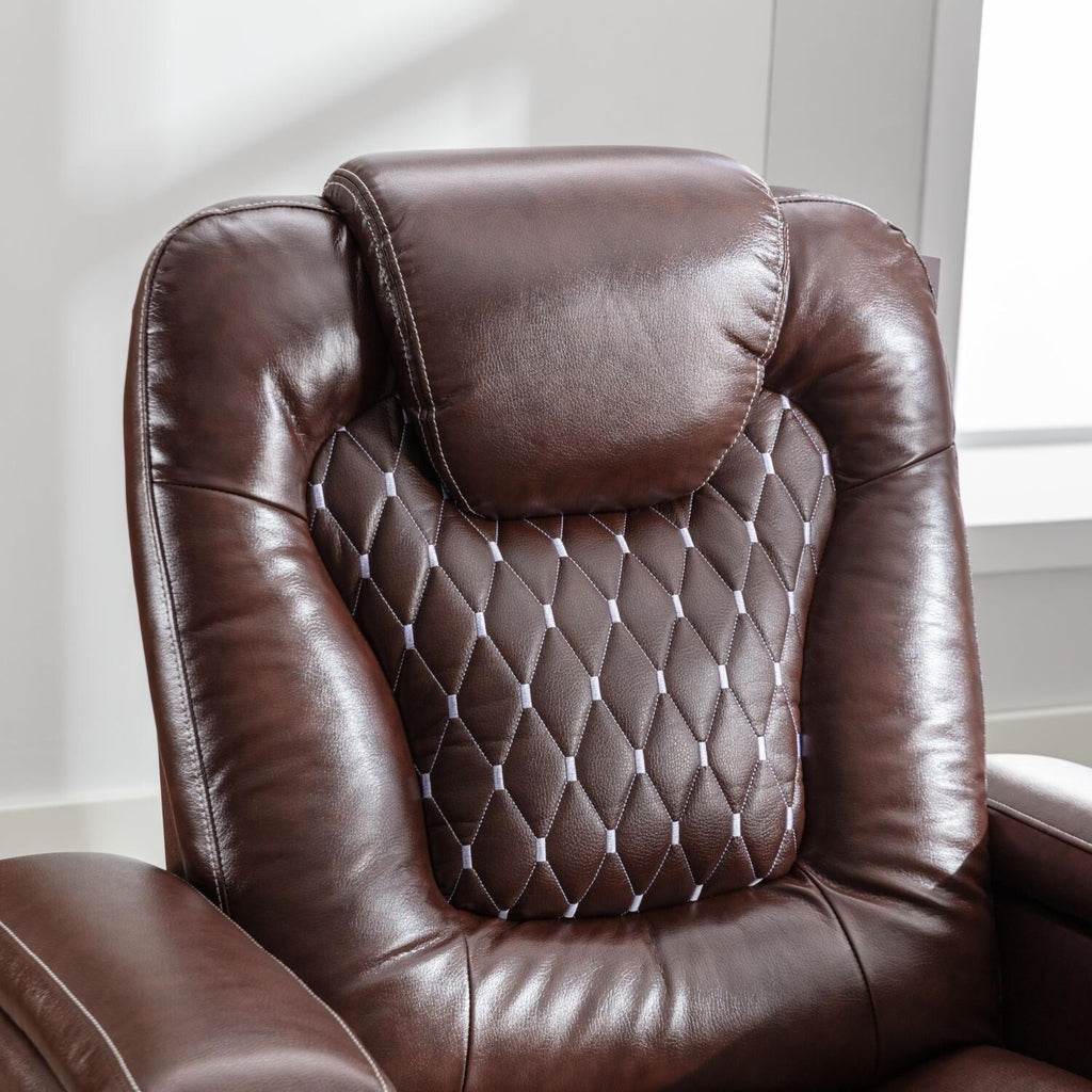 Canapé inclinable simple rembourré pour home cinéma électrique avec rangement dissimulé pour les accoudoirs