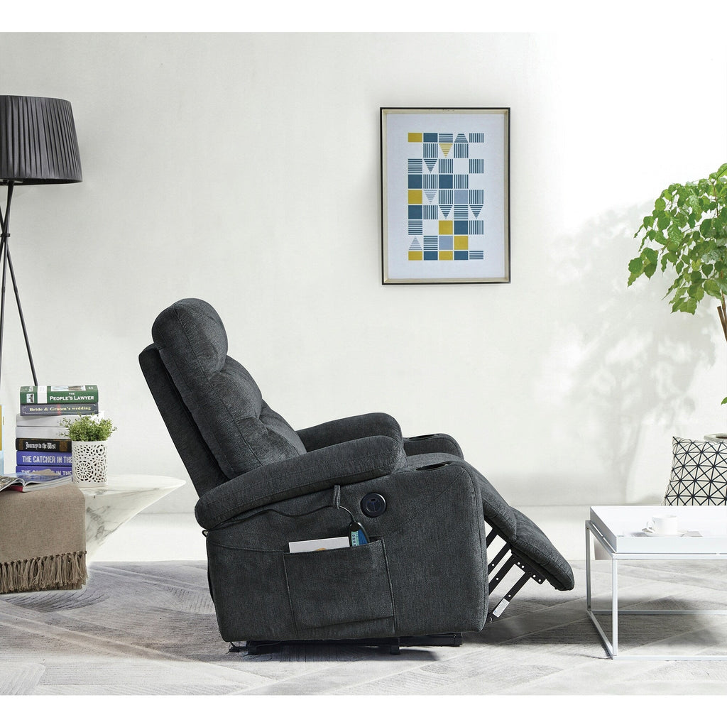 Fauteuil inclinable de massage électrique avec chauffage lombaire, 350 lb et inclinaison de 45° à 165°