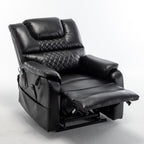 Fauteuil inclinable électrique pour personnes âgées avec inclinaison complète à 180°, moteur OKIN, siège large et poches latérales