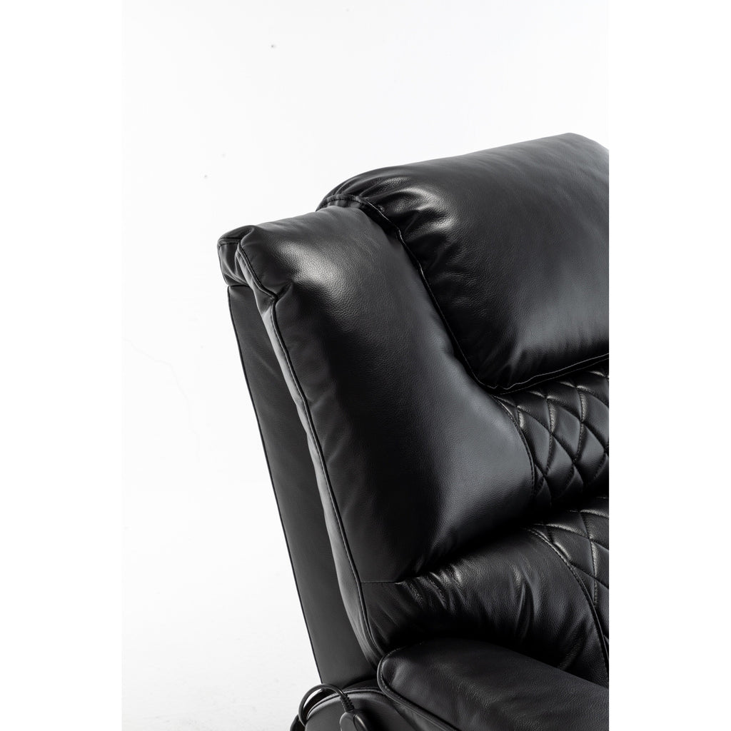 Fauteuil inclinable électrique pour personnes âgées avec inclinaison complète à 180°, moteur OKIN, siège large et poches latérales