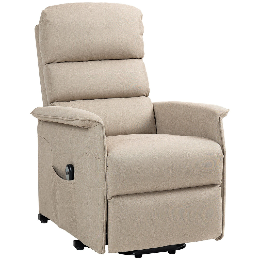 Fauteuil inclinable électrique pour personnes âgées, canapé inclinable réglable en tissu avec télécommande et poches latérales