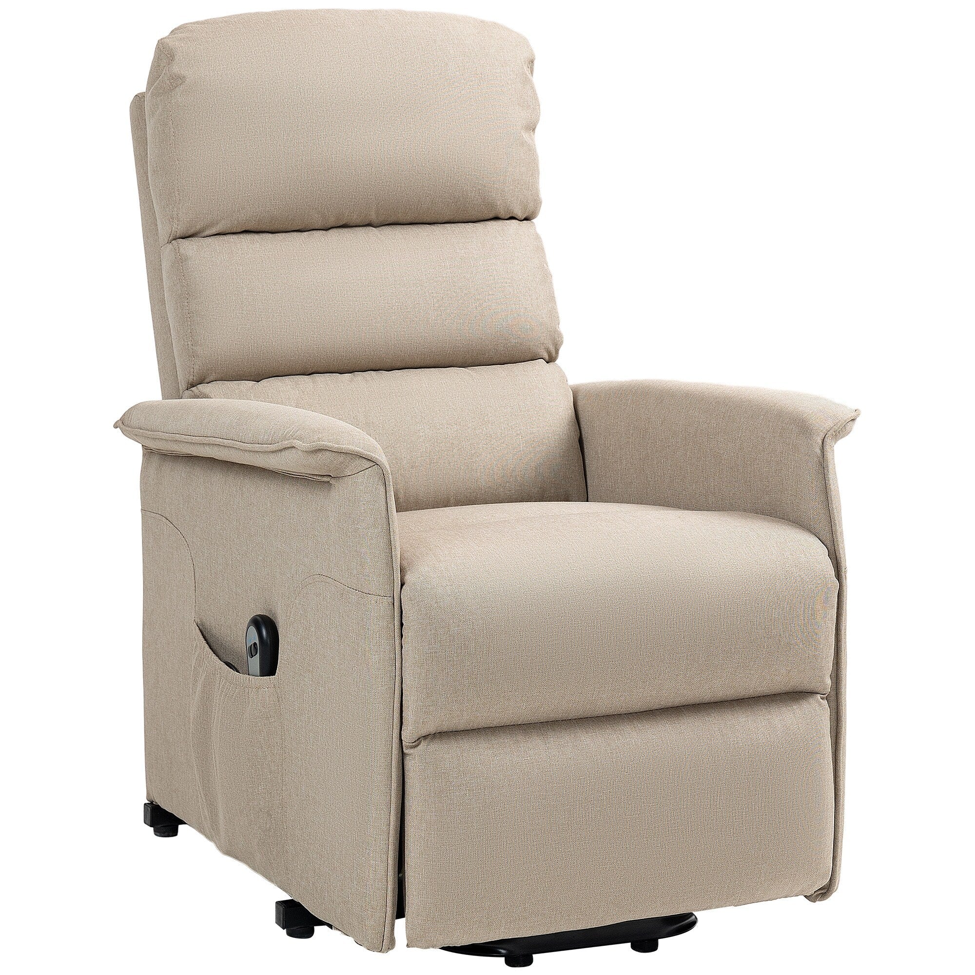 Fauteuil inclinable électrique pour personnes âgées, canapé inclinable réglable en tissu avec télécommande et poches latérales
