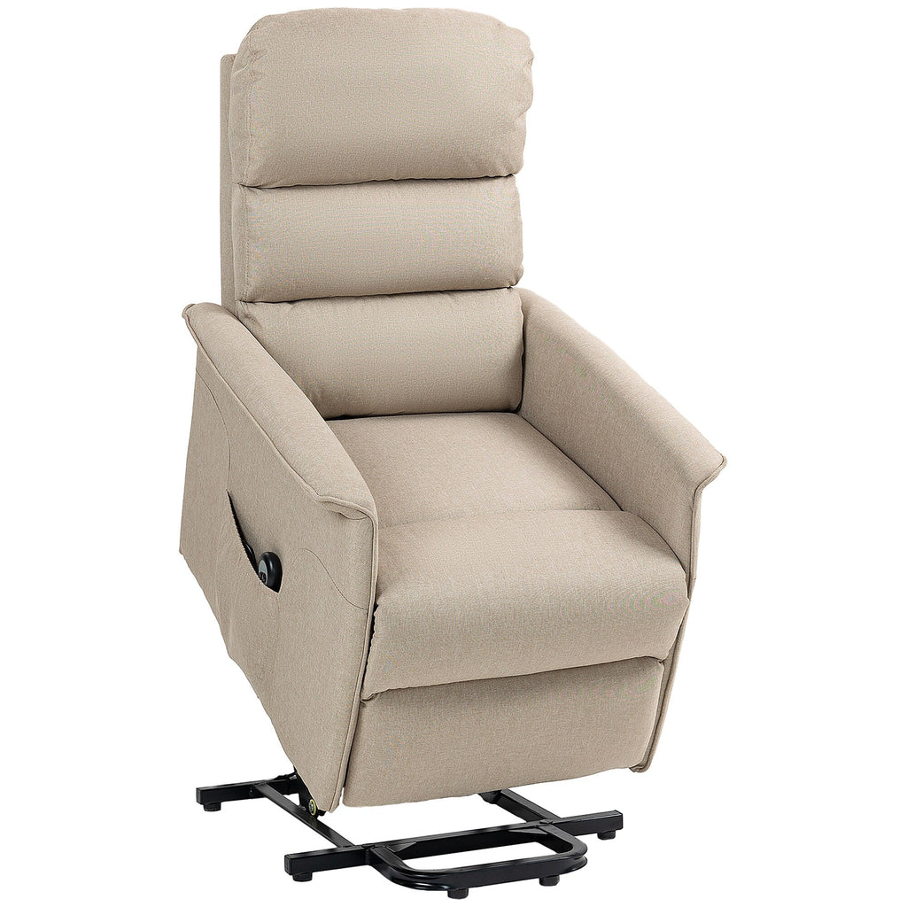 Fauteuil inclinable électrique pour personnes âgées, canapé inclinable réglable en tissu avec télécommande et poches latérales