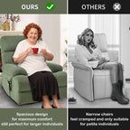 Fauteuil inclinable électrique pour personnes âgées avec télécommande, poche latérale, support ergonomique et siège spacieux