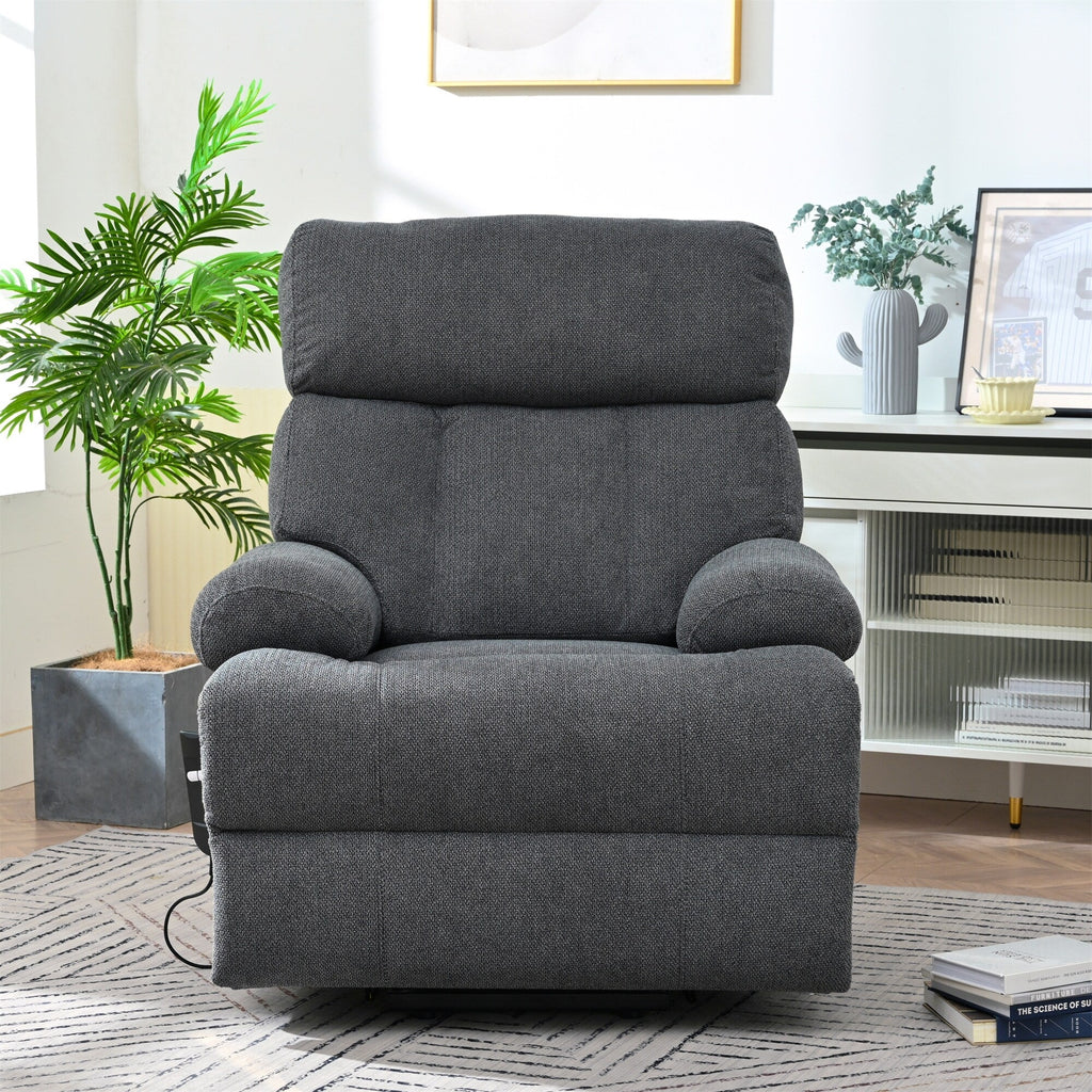 Fauteuil inclinable électrique pour personnes âgées avec télécommande, poche latérale, support ergonomique et siège spacieux
