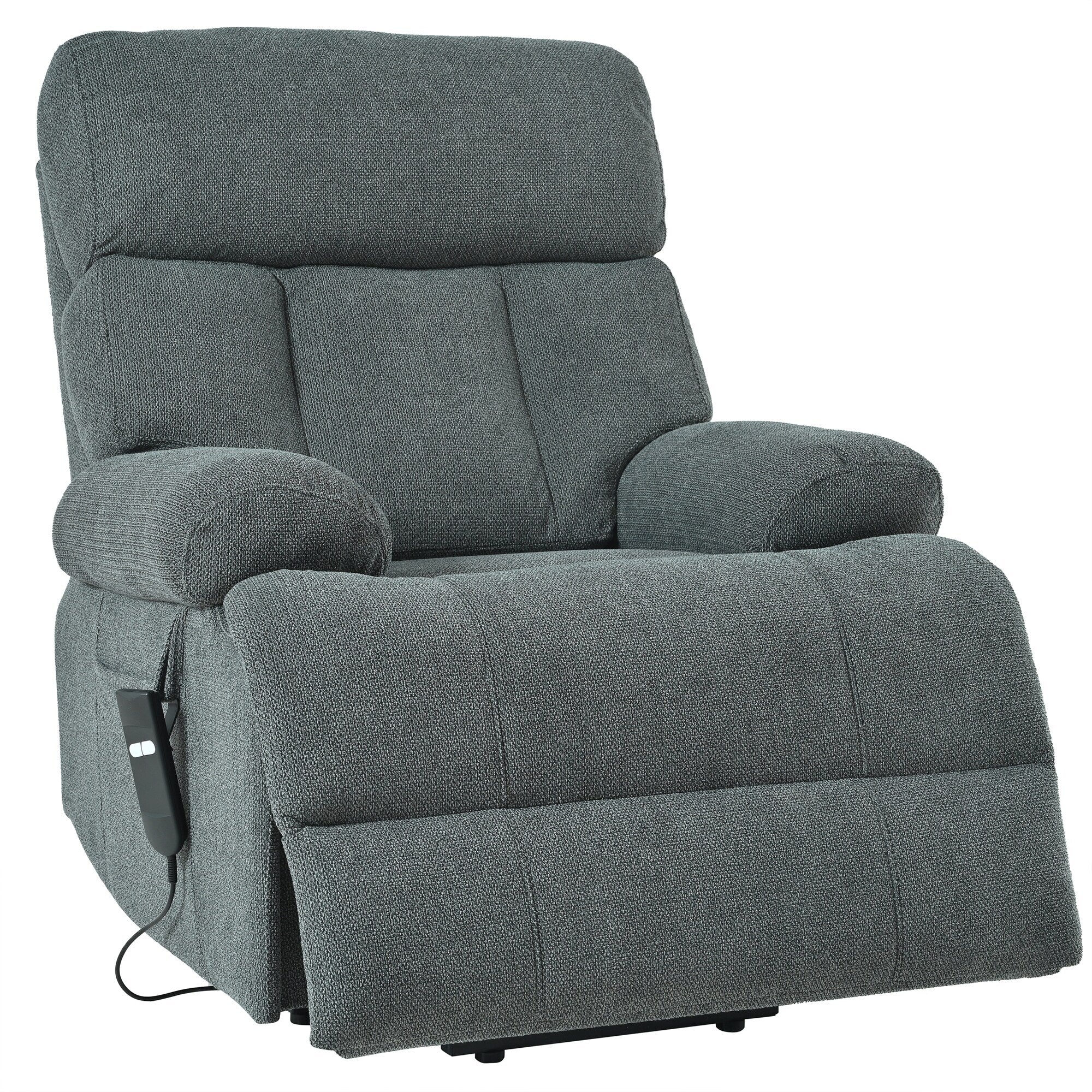 Fauteuil inclinable électrique pour personnes âgées avec télécommande, poche latérale, support ergonomique et siège spacieux