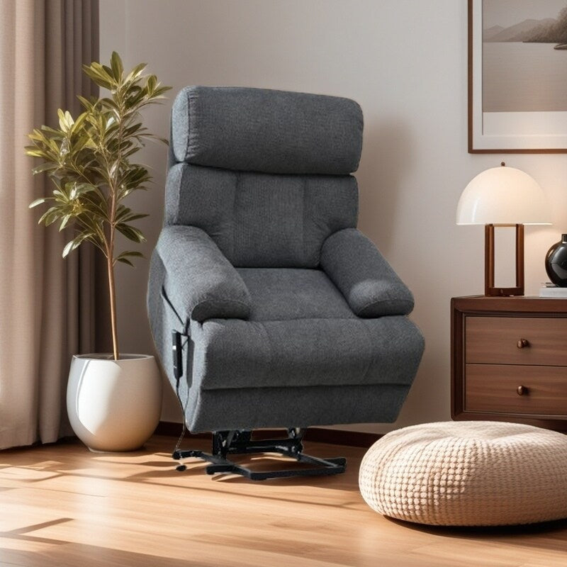 Fauteuil inclinable électrique pour personnes âgées avec télécommande, poche latérale, support ergonomique et siège spacieux