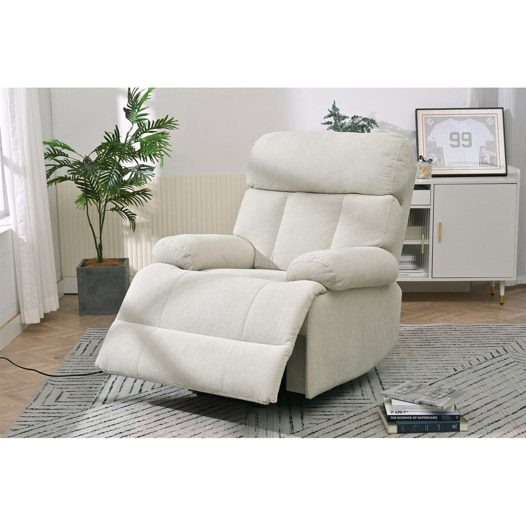 Fauteuil inclinable électrique pour personnes âgées avec télécommande, poche latérale, support ergonomique et siège spacieux