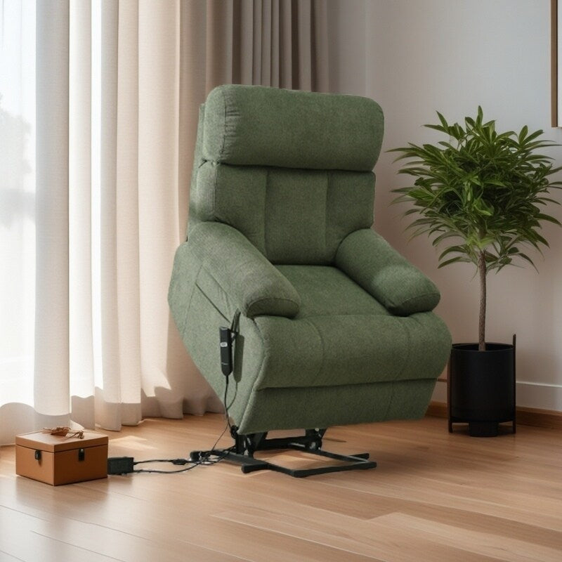 Fauteuil inclinable électrique pour personnes âgées avec télécommande, poche latérale, support ergonomique et siège spacieux