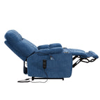 Canapé inclinable électrique avec massage et chauffage, 8 points de vibration, 1 point de chauffage lombaire, dossier réglable et repose-pieds