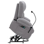 Fauteuil inclinable électrique avec massage, chauffage, porte-gobelets et support de téléphone pivotant à 360°, inclinaison réglable