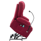 Fauteuil inclinable électrique avec massage, chauffage, porte-gobelets et support de téléphone pivotant à 360°, inclinaison réglable