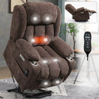 Fauteuil inclinable électrique avec massage ciblé, chauffage lombaire, double chargement USB et porte-gobelets en acier inoxydable