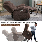 Fauteuil inclinable électrique avec massage ciblé, chauffage lombaire, double chargement USB et porte-gobelets en acier inoxydable