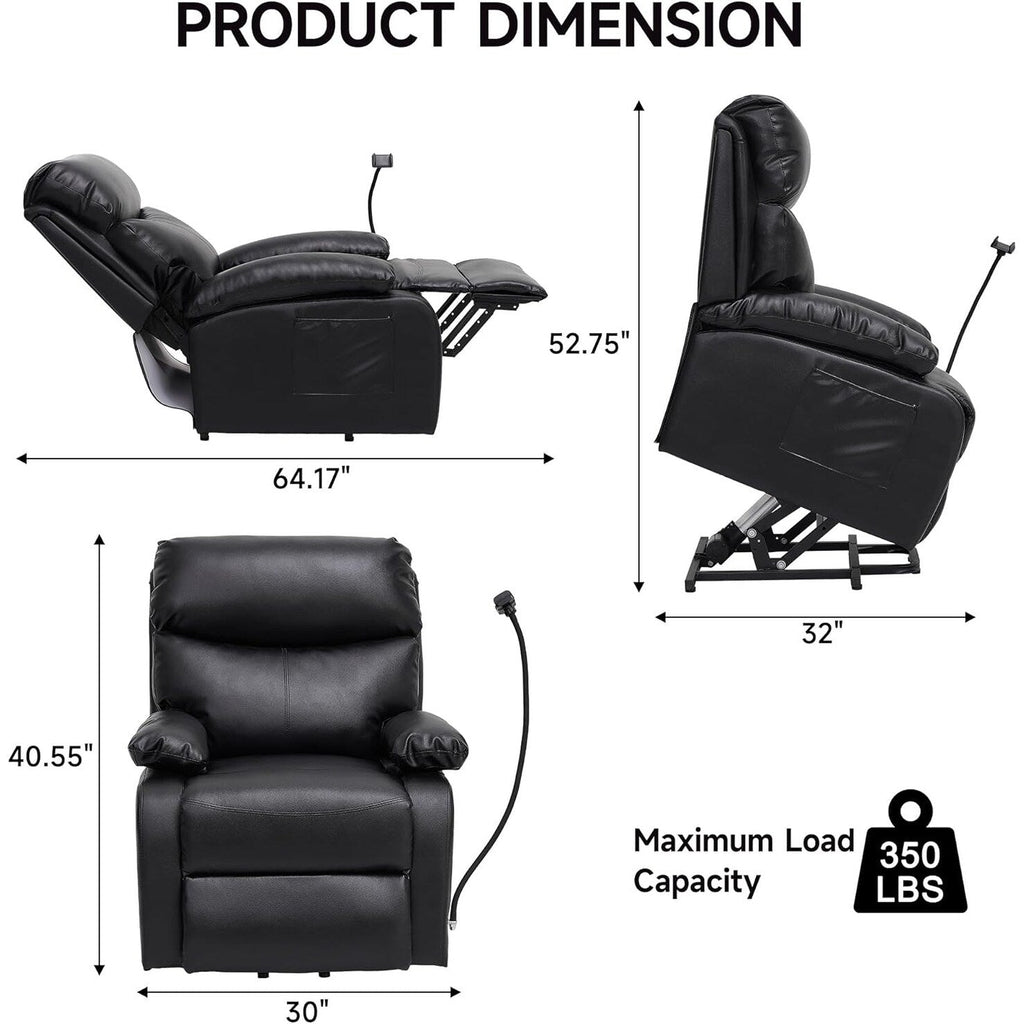 Fauteuil inclinable électrique avec releveur et tissu imperméable