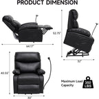 Fauteuil inclinable électrique avec releveur et tissu imperméable