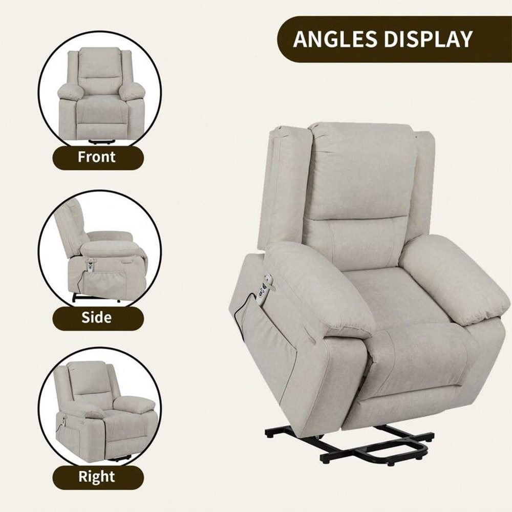 Fauteuil inclinable électrique de massage, levage multifonction, minuterie