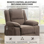 Fauteuil inclinable électrique de massage, levage multifonction, minuterie