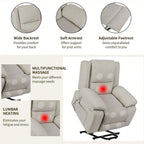 Fauteuil inclinable électrique de massage, levage multifonction, minuterie