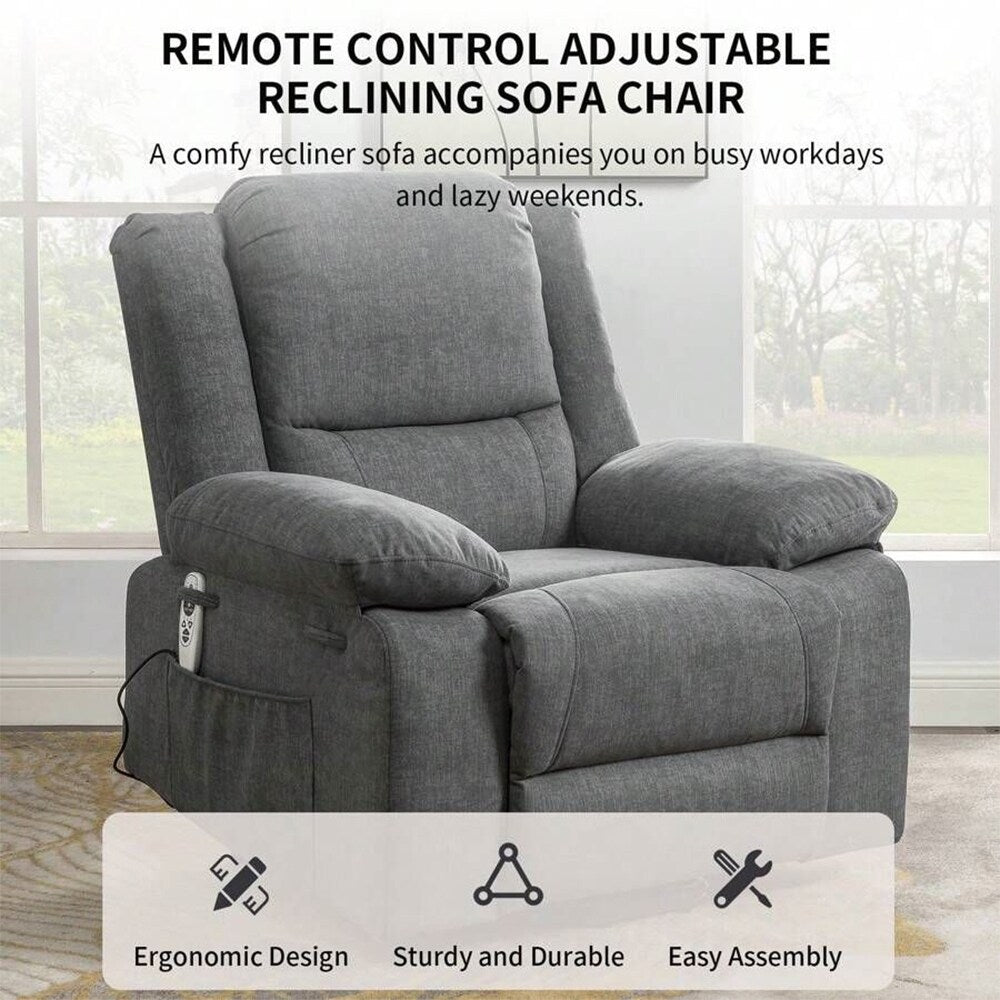 Fauteuil inclinable électrique de massage, levage multifonction, minuterie