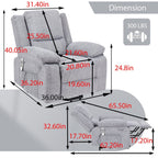 Fauteuil inclinable électrique de massage, levage multifonction, minuterie