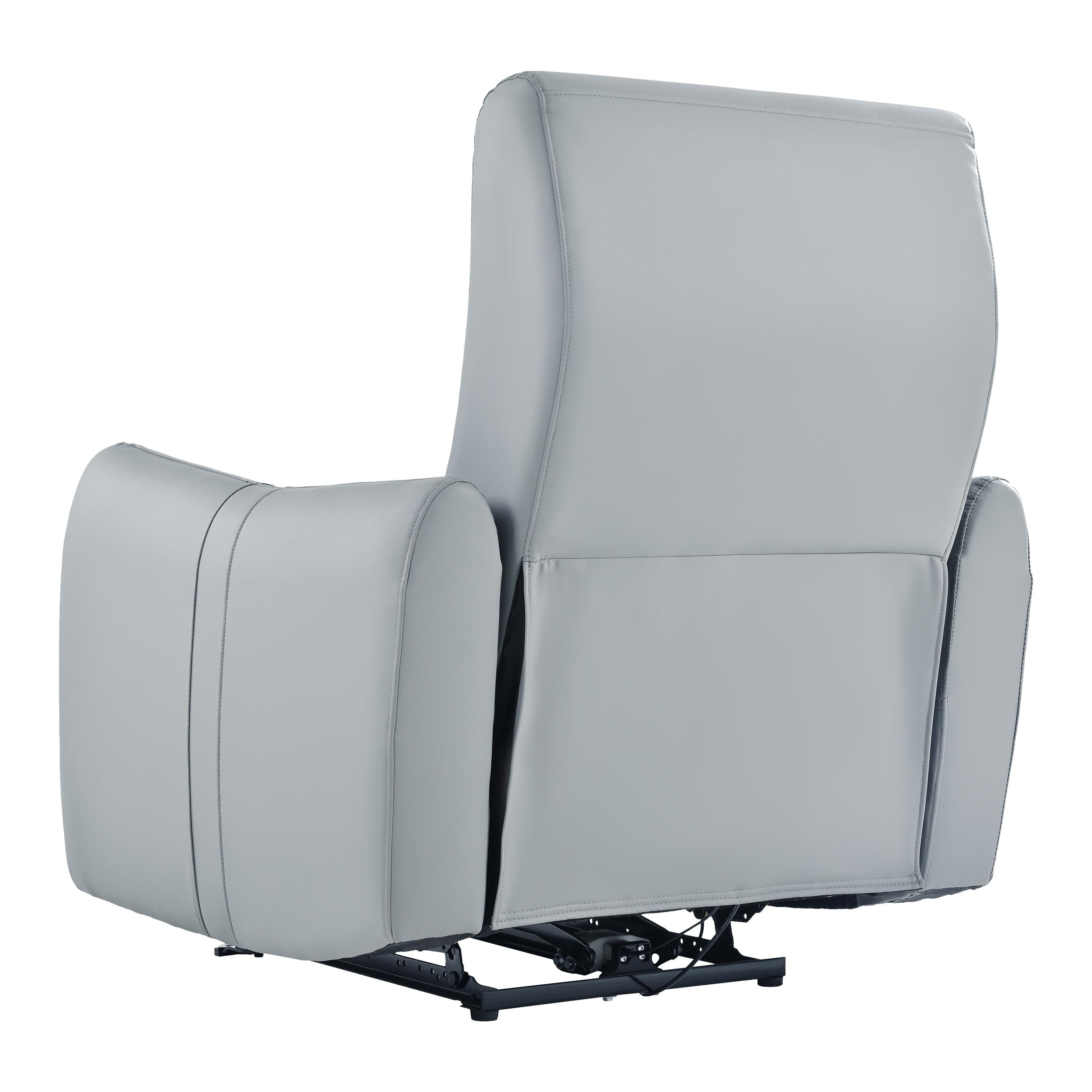 Fauteuil inclinable électrique en cuir synthétique avec ports USB et Type-C, capacité de charge de 150 kg, confortable pour les petits espaces