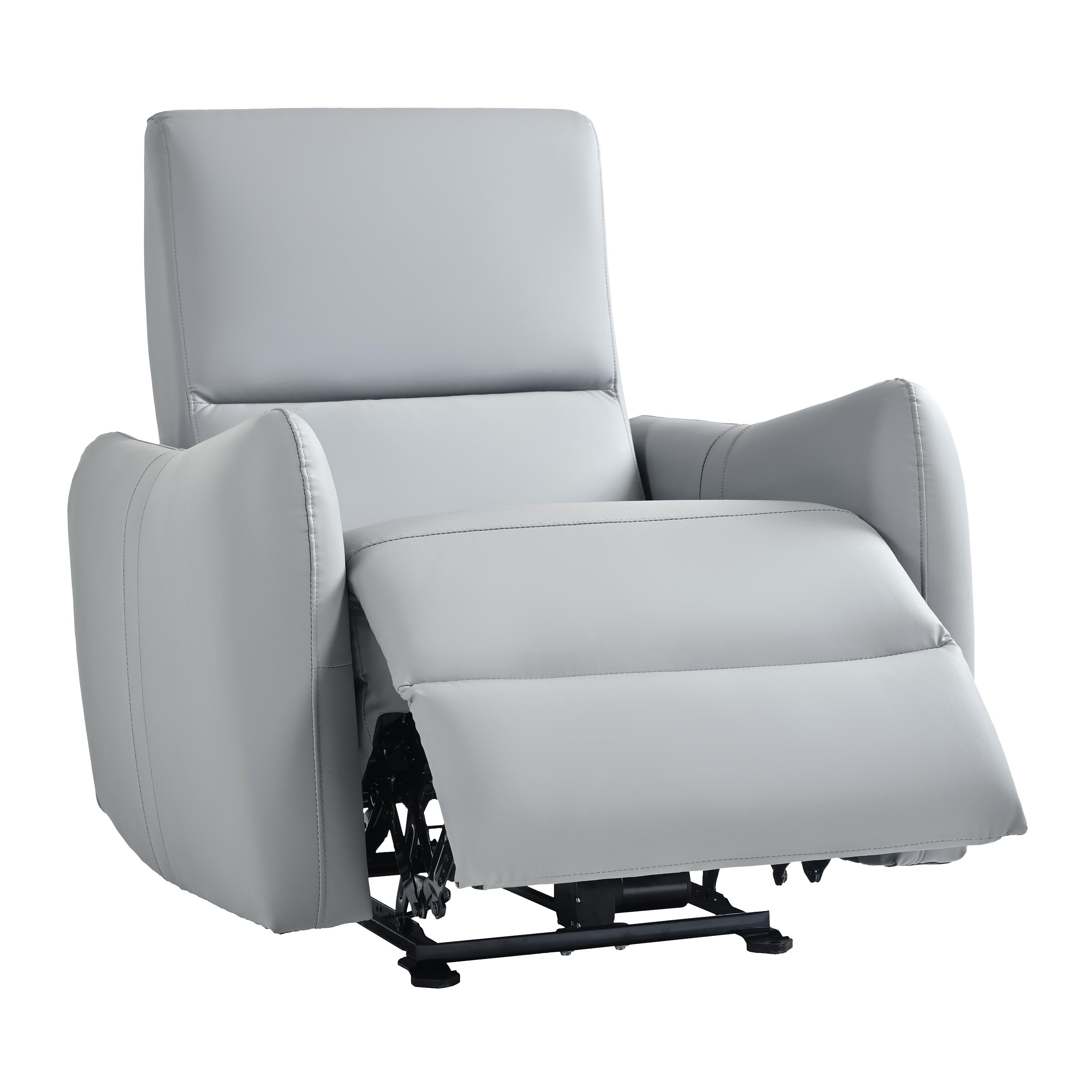 Fauteuil inclinable électrique en cuir synthétique avec ports USB et Type-C, capacité de charge de 150 kg, confortable pour les petits espaces
