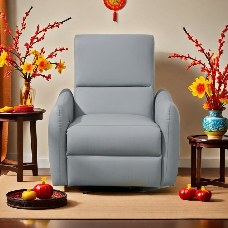 Fauteuil inclinable électrique en cuir synthétique avec ports USB et Type-C, capacité de charge de 150 kg, confortable pour les petits espaces