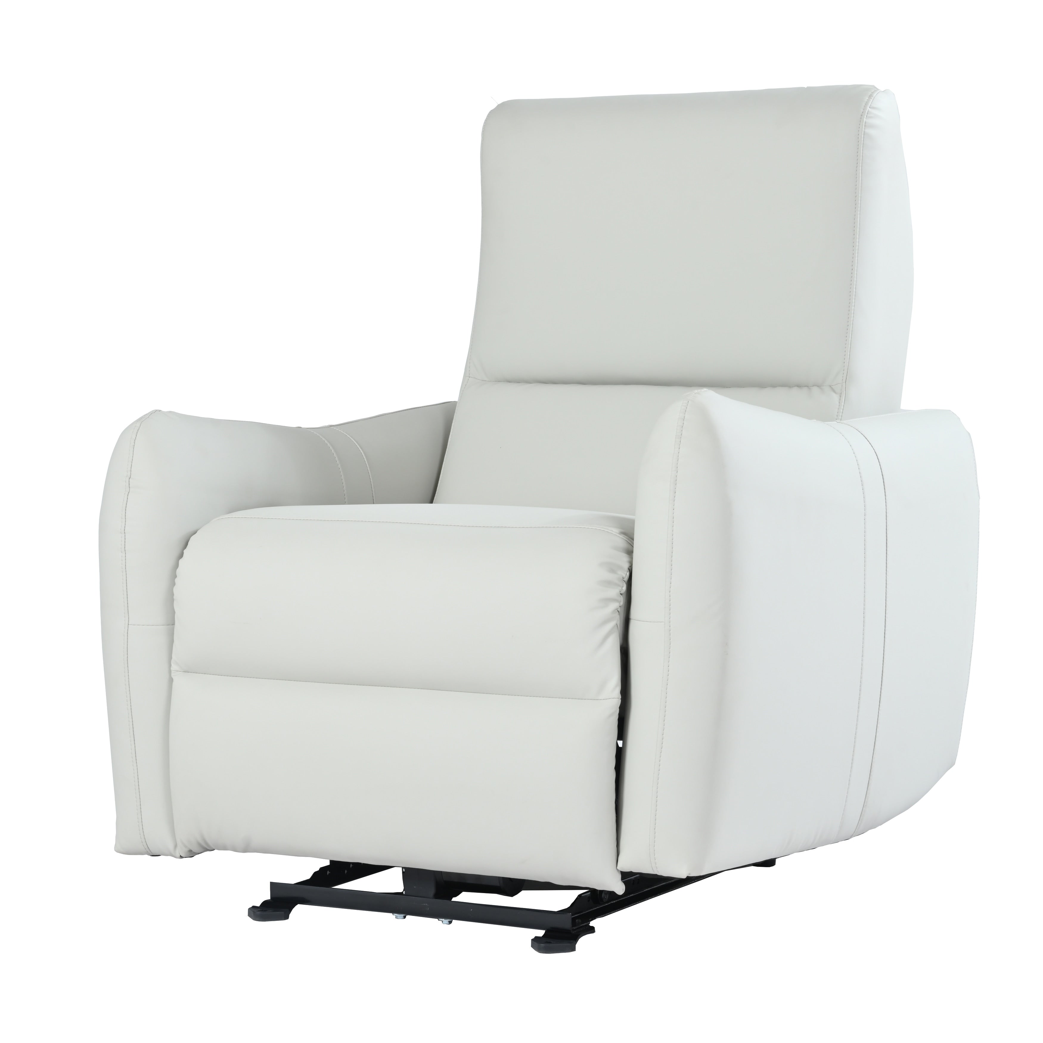 Fauteuil inclinable électrique en cuir synthétique avec ports USB et Type-C, capacité de charge de 150 kg, confortable pour les petits espaces