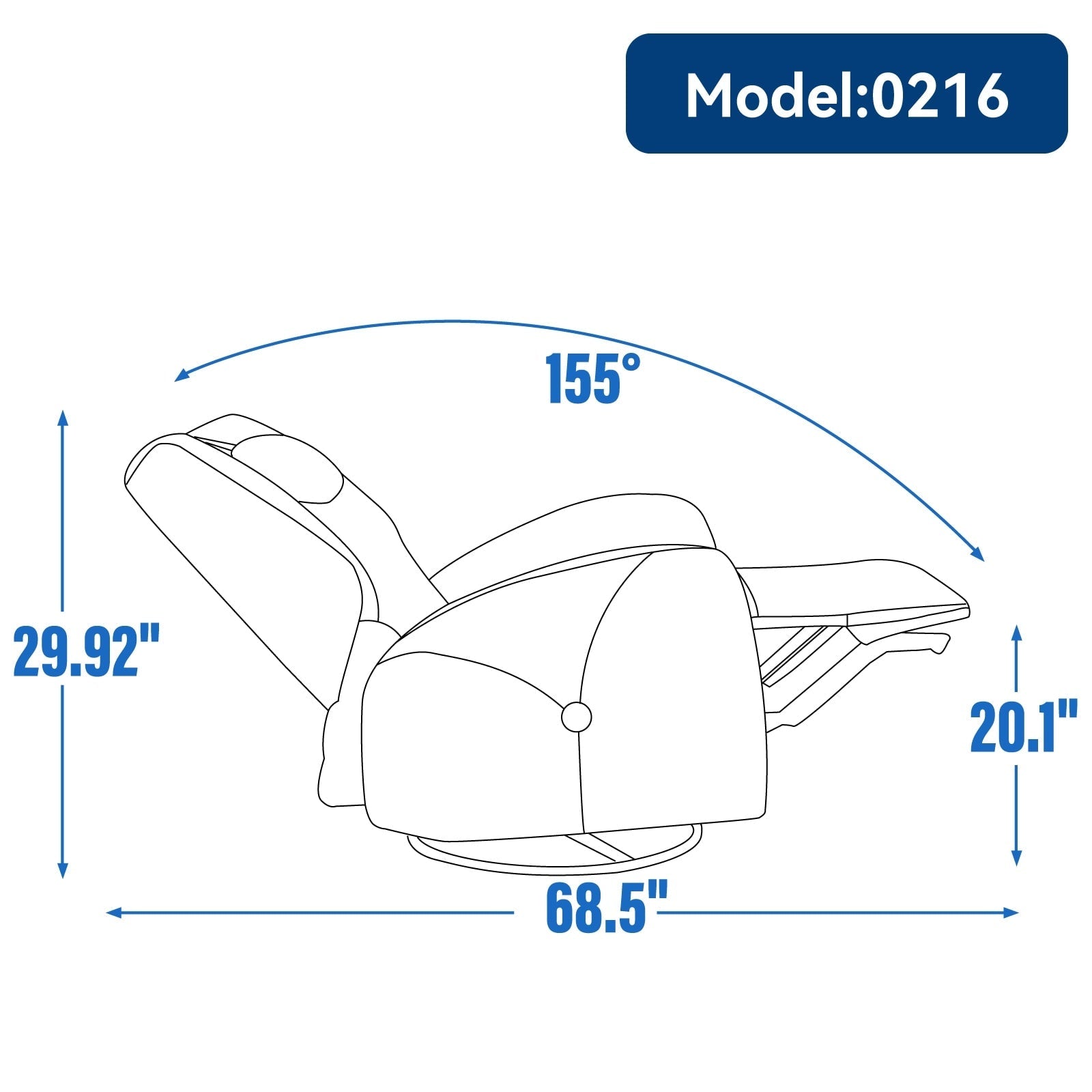 Fauteuil inclinable électrique pivotant à 270°, mouvement de bascule, support lombaire et cervical ergonomique, deux ports USB/Type-C