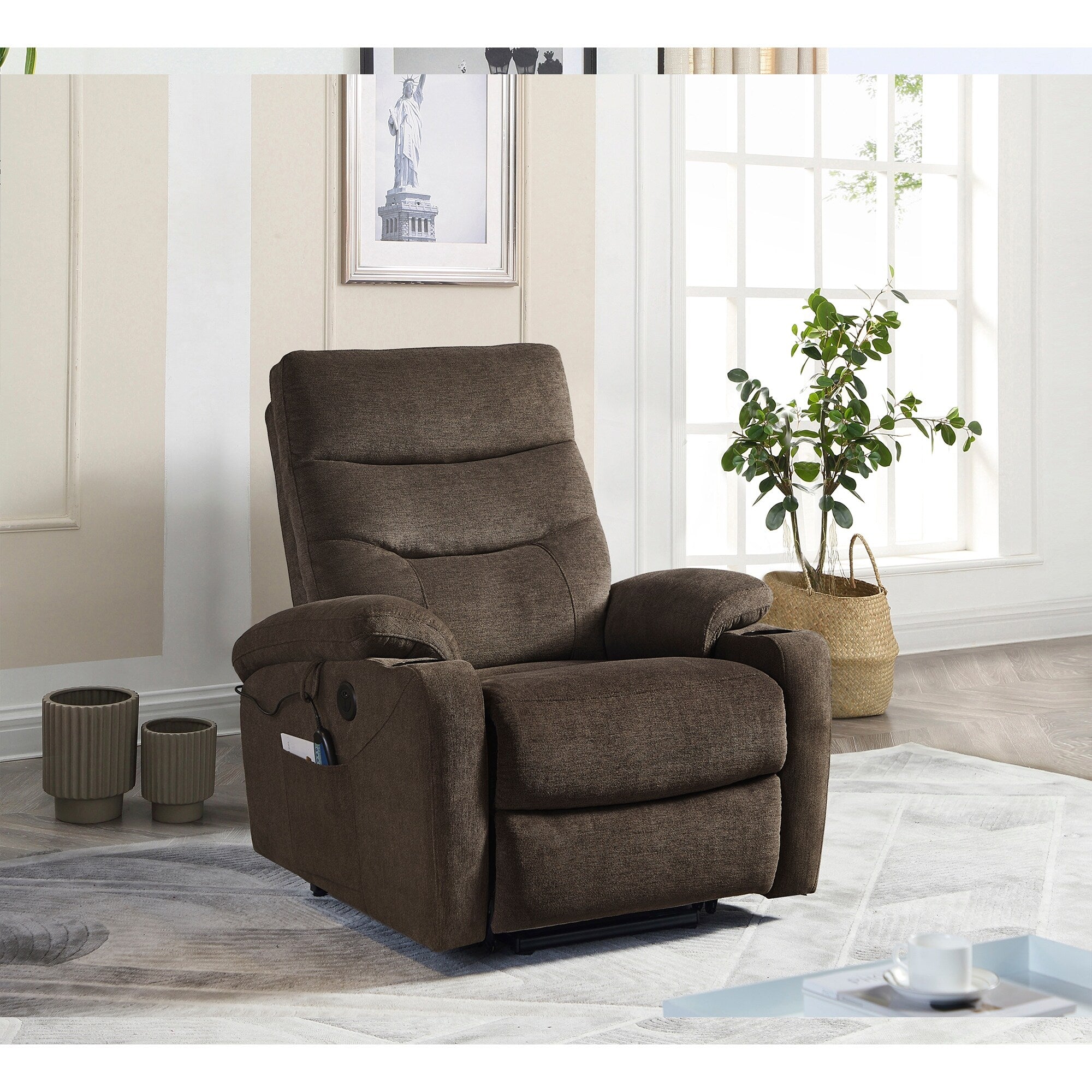 Fauteuil inclinable électrique avec relevage et massage