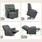 Fauteuil inclinable électrique avec releveur, fauteuil inclinable électrique avec télécommande, fauteuil inclinable électrique confortable pour personnes âgées