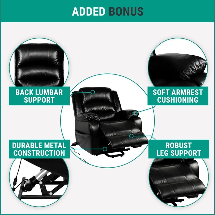 Fauteuil inclinable électrique avec releveur, fauteuil inclinable électrique avec télécommande, fauteuil inclinable électrique confortable pour personnes âgées