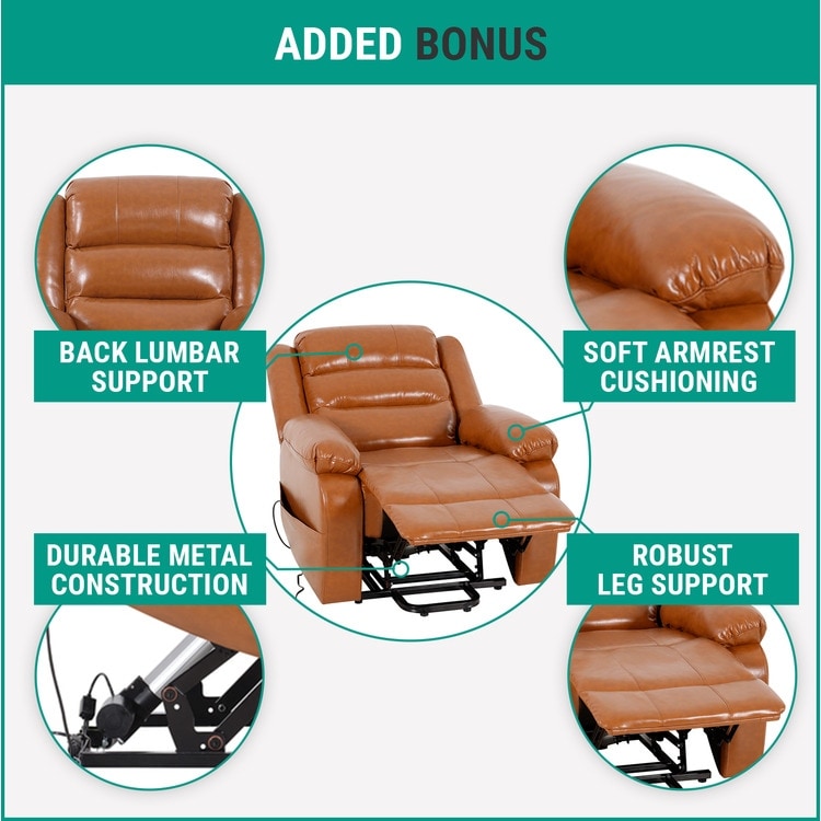 Fauteuil inclinable électrique avec releveur, fauteuil inclinable électrique avec télécommande, fauteuil inclinable électrique confortable pour personnes âgées