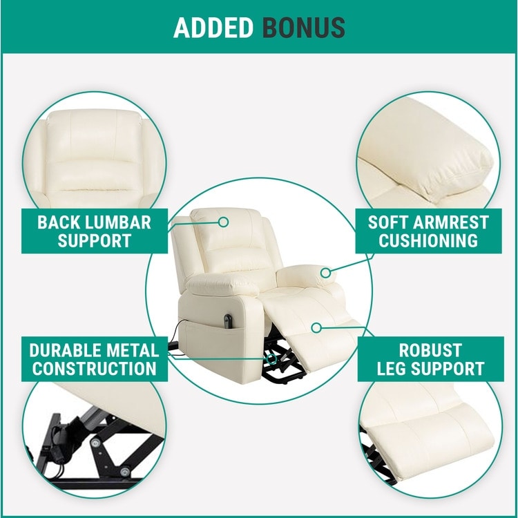 Fauteuil inclinable électrique avec releveur, fauteuil inclinable électrique avec télécommande, fauteuil inclinable électrique confortable pour personnes âgées