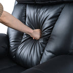 Fauteuil inclinable électrique pour personnes âgées, siège inclinable réglable avec poche latérale et télécommande.