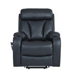 Fauteuil inclinable électrique pour personnes âgées, siège inclinable réglable avec poche latérale et télécommande.
