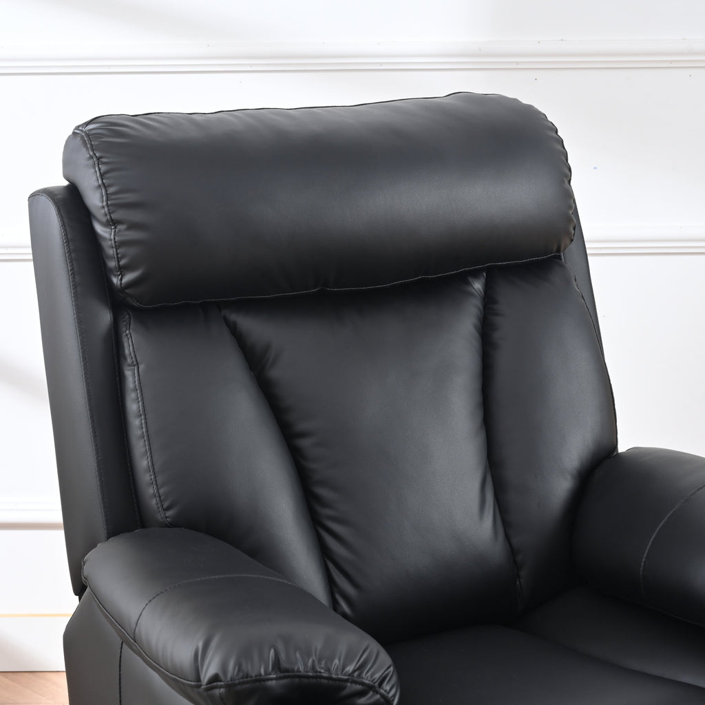 Fauteuil inclinable électrique pour personnes âgées, siège inclinable réglable avec poche latérale et télécommande.
