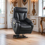 Fauteuil inclinable électrique pour personnes âgées, siège inclinable réglable avec poche latérale et télécommande.