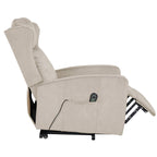 Fauteuil inclinable électrique avec télécommande, soutien confortable du dos, des lombaires et des jambes, aide à la station debout, poche latérale