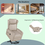 Fauteuil inclinable électrique avec télécommande, soutien confortable du dos, des lombaires et des jambes, aide à la station debout, poche latérale