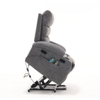 Canapé inclinable électrique avec massage par vibrations à 8 points, chauffage, minuterie réglable, télécommande et porte-gobelet