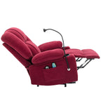 Fauteuil inclinable électrique avec massage, chauffage, porte-gobelets et pivot