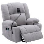 Fauteuil inclinable électrique avec massage, chauffage, porte-gobelets et pivot
