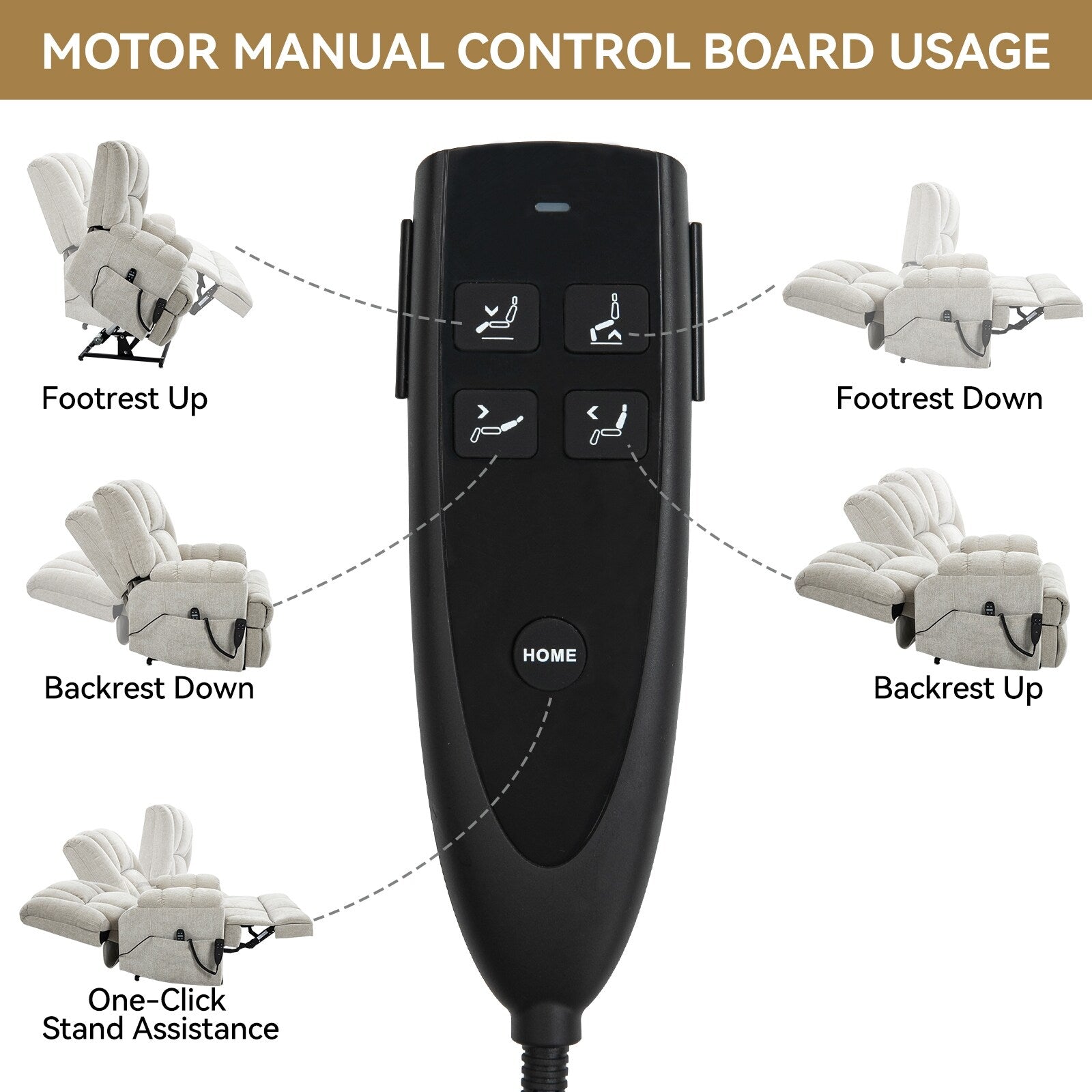 Fauteuils inclinables électriques avec télécommande
