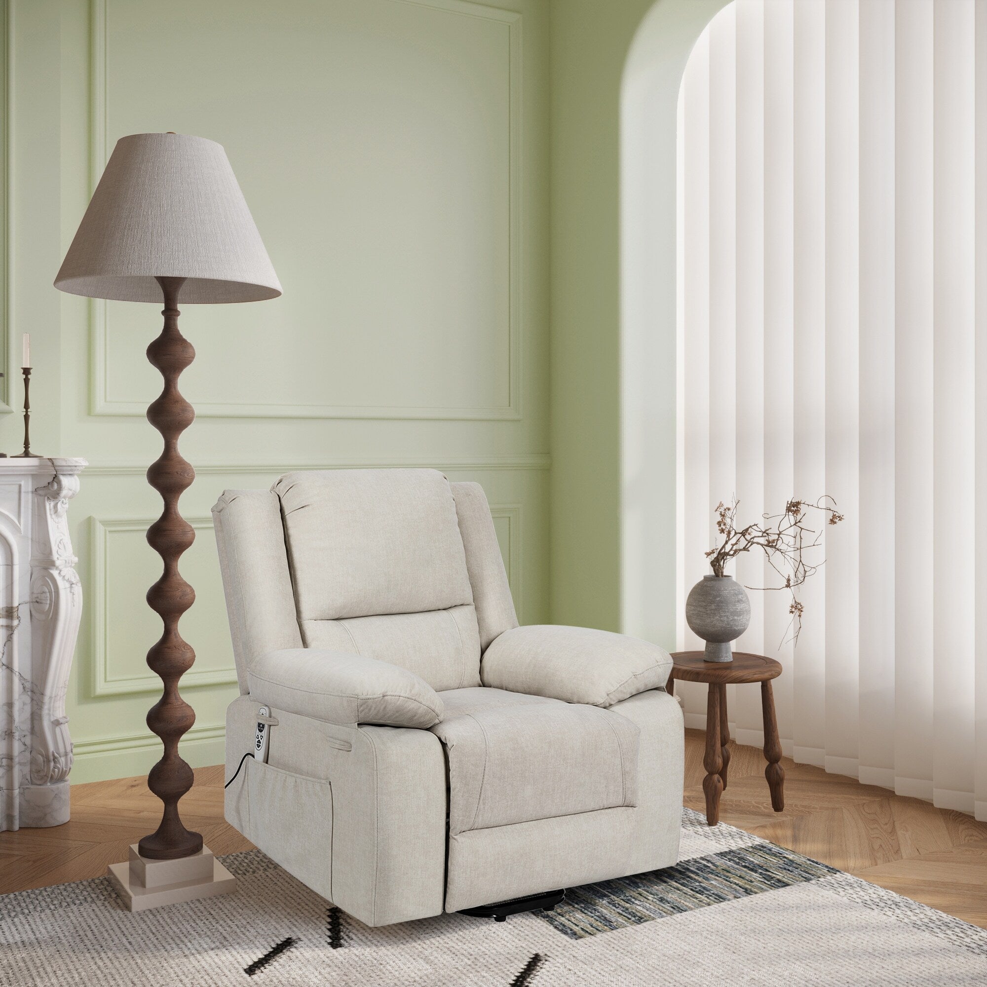 Fauteuil inclinable électrique avec massage pour personnes âgées