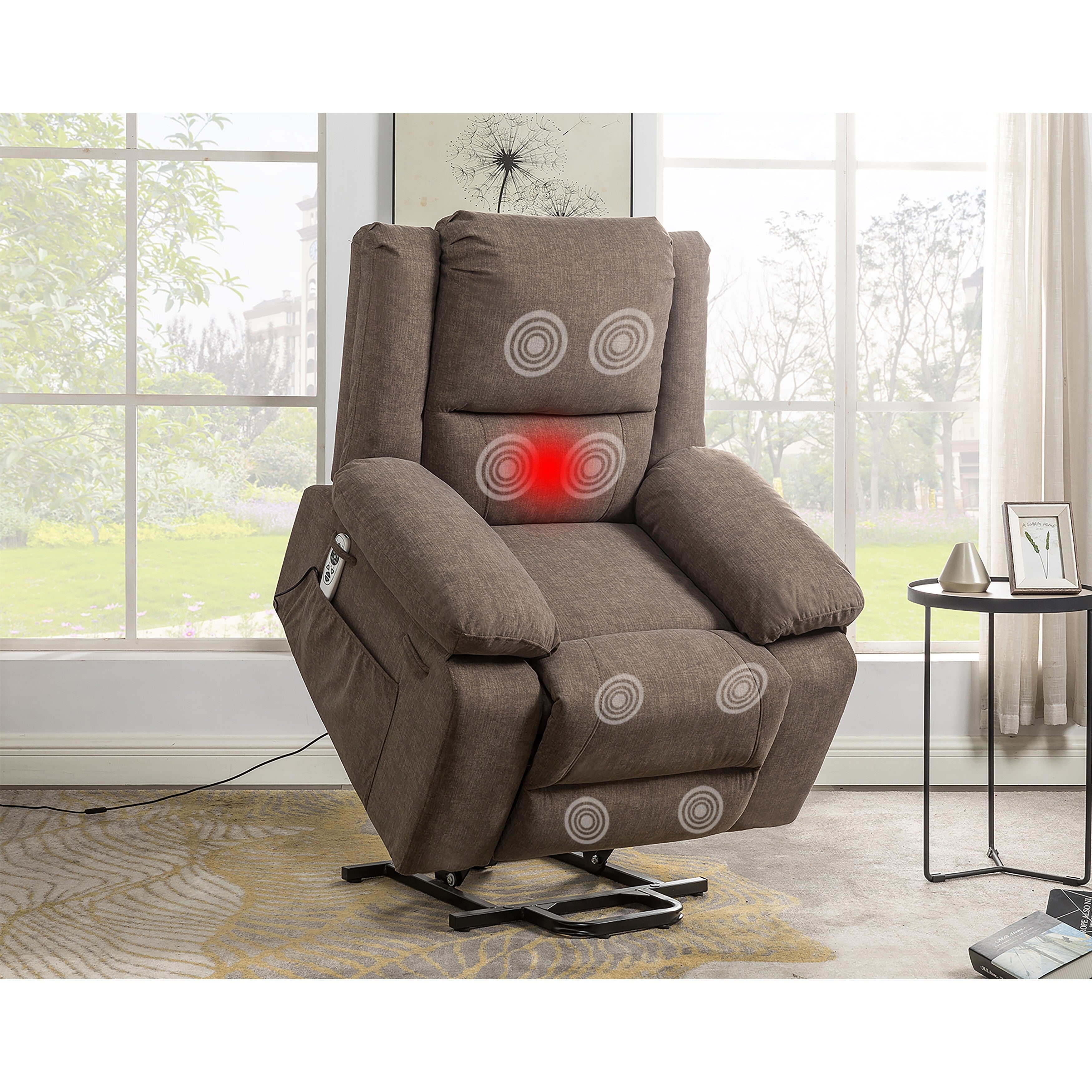 Fauteuil inclinable électrique avec massage pour personnes âgées