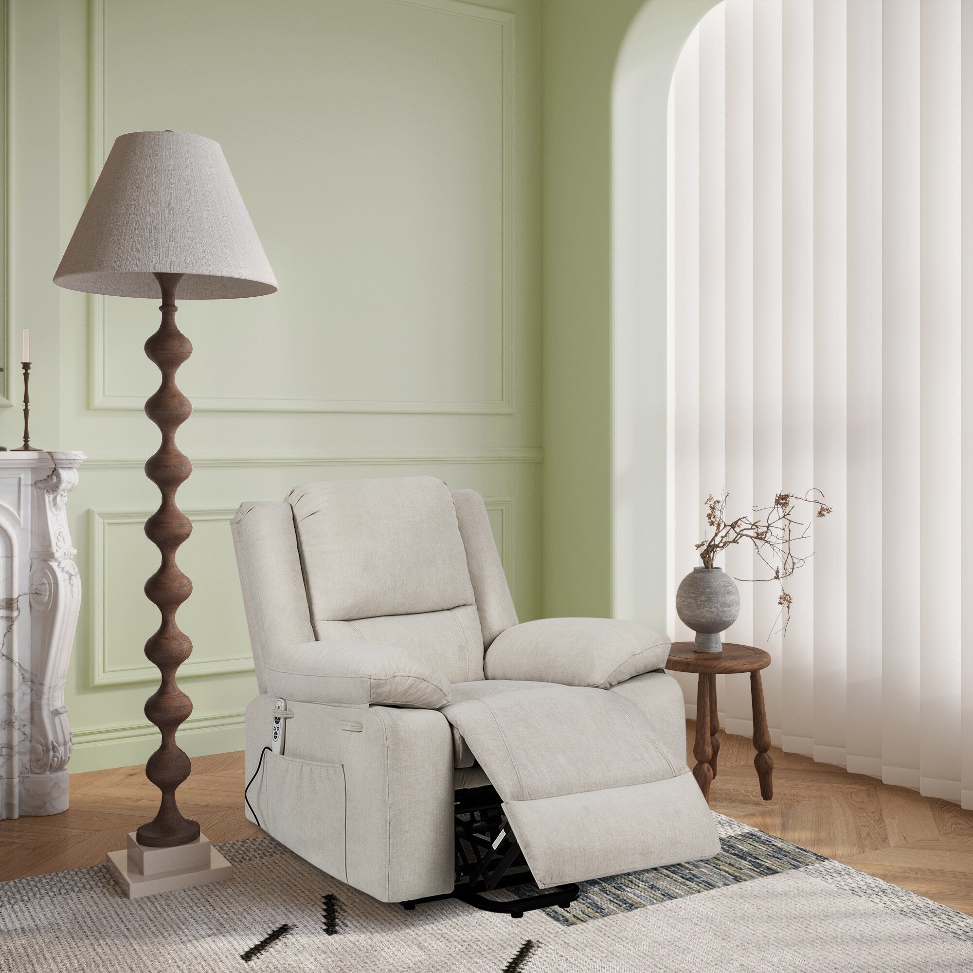 Fauteuil inclinable électrique avec massage pour personnes âgées