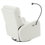 Fauteuil inclinable électrique pivotant à 270°, ports USB et repose-pieds réglable pour salon et chambre d'enfant