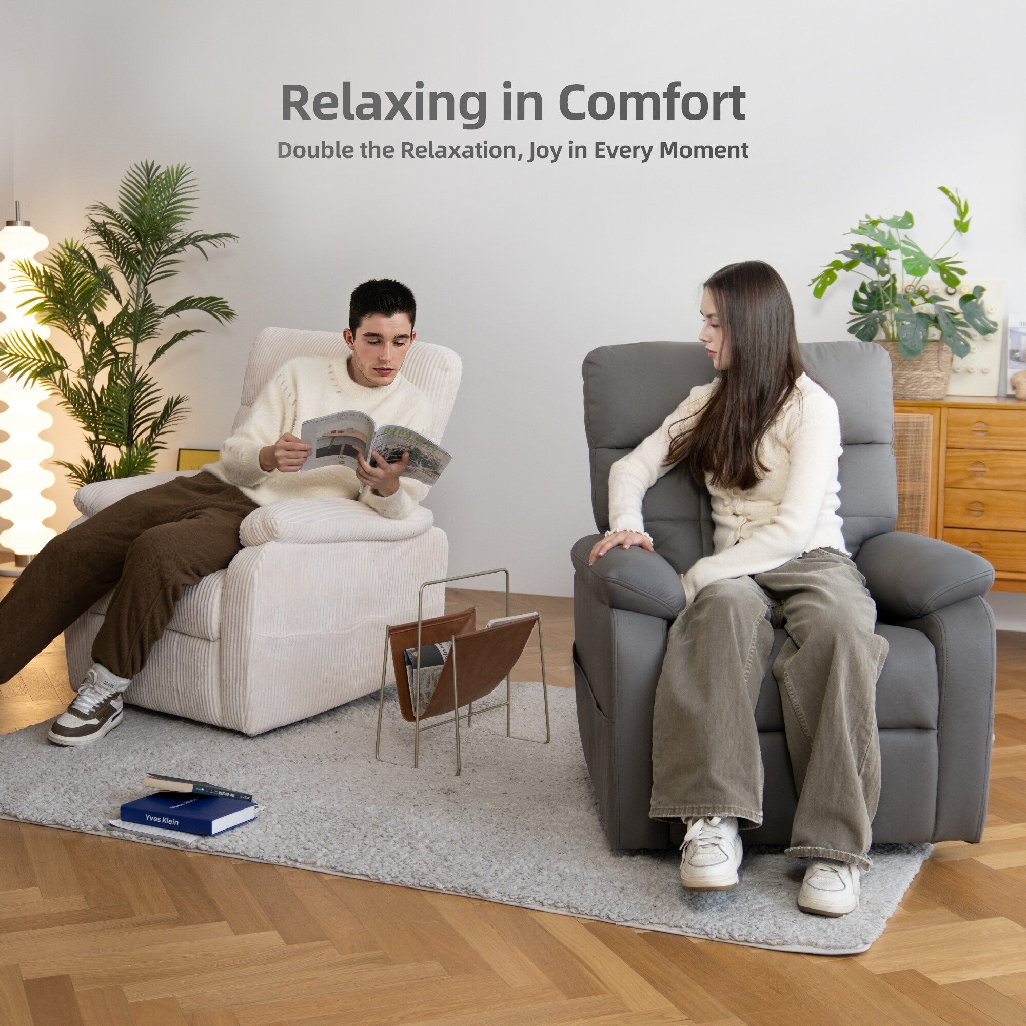 Fauteuil inclinable pivotant électrique - Fauteuil inclinable massant surdimensionné avec chargement USB/Type-C, fonction de bascule rotative à 360°